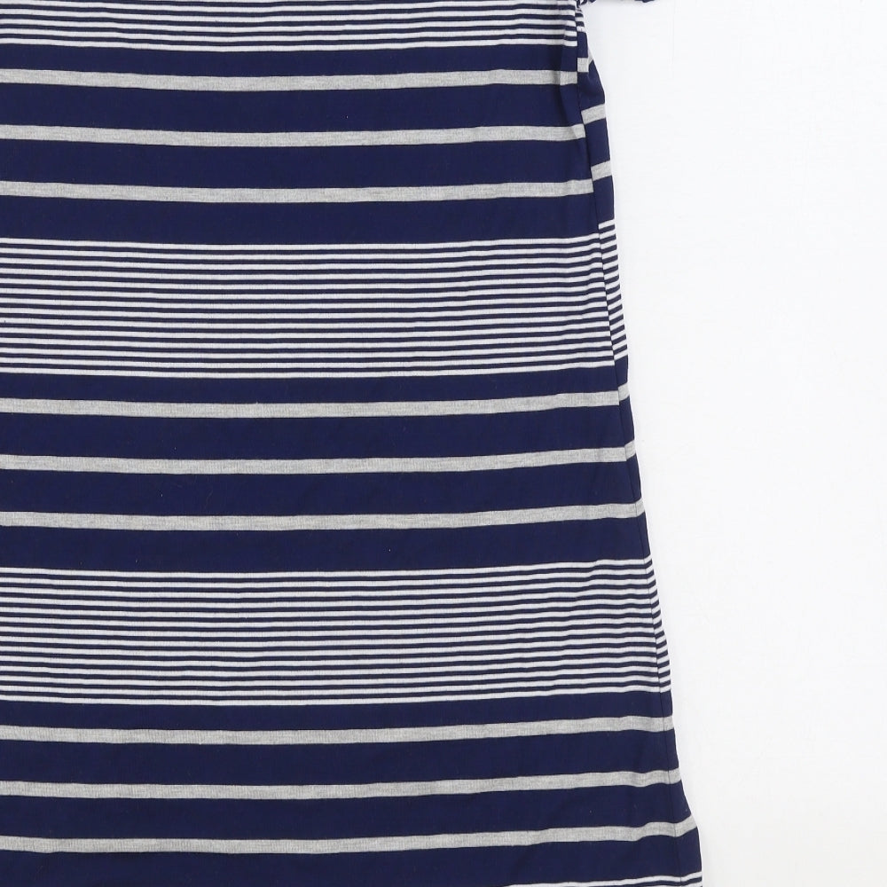 Cotton On Womens Blue Striped Cotton T-Shirt Dress Size XS Round Neck Pullover