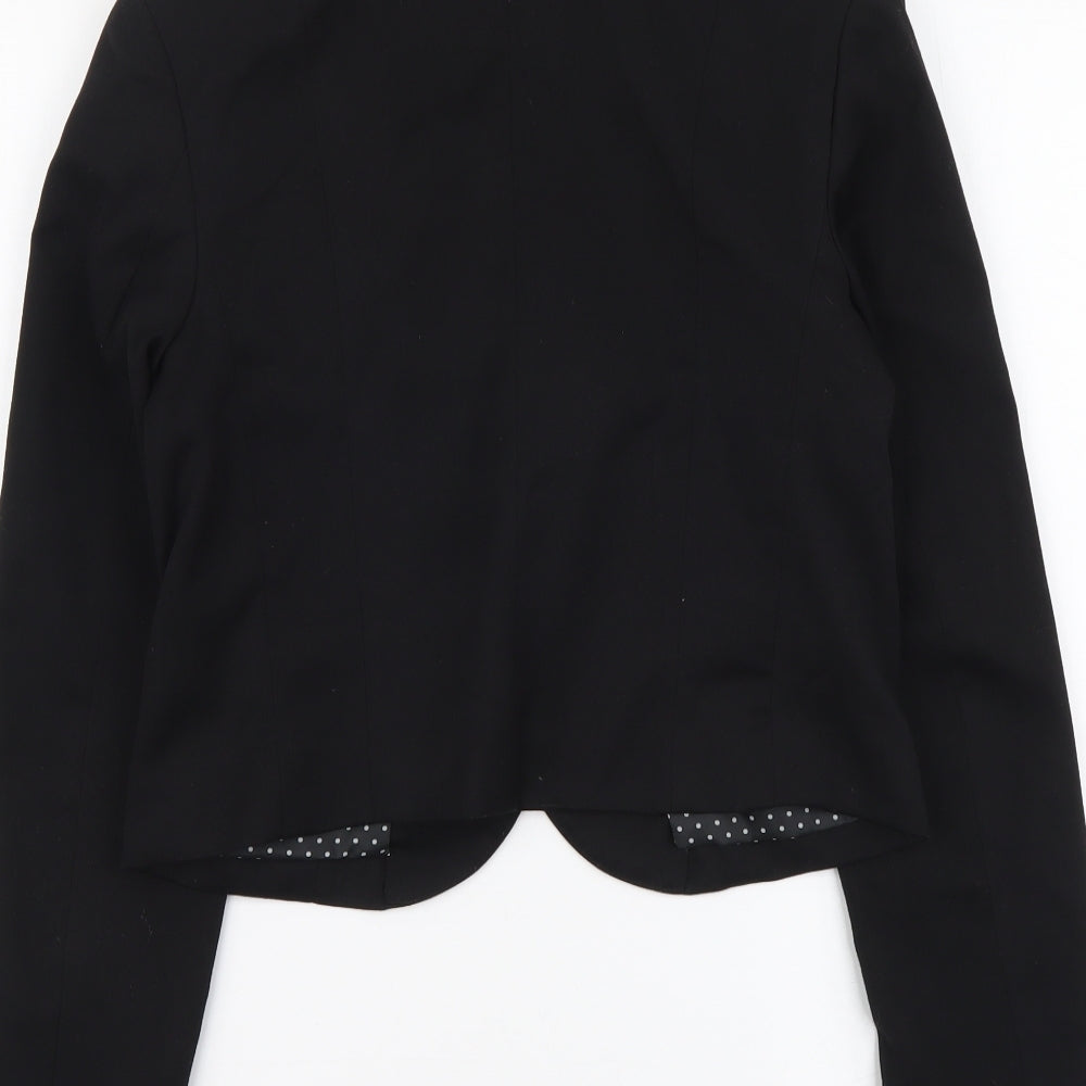 H&M Womens Black Polyester Jacket Suit Size 4
