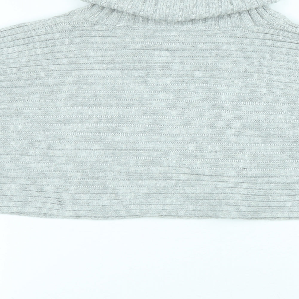 New Look Womens Grey Roll Neck Acrylic Pullover Jumper Size S - Cropped
