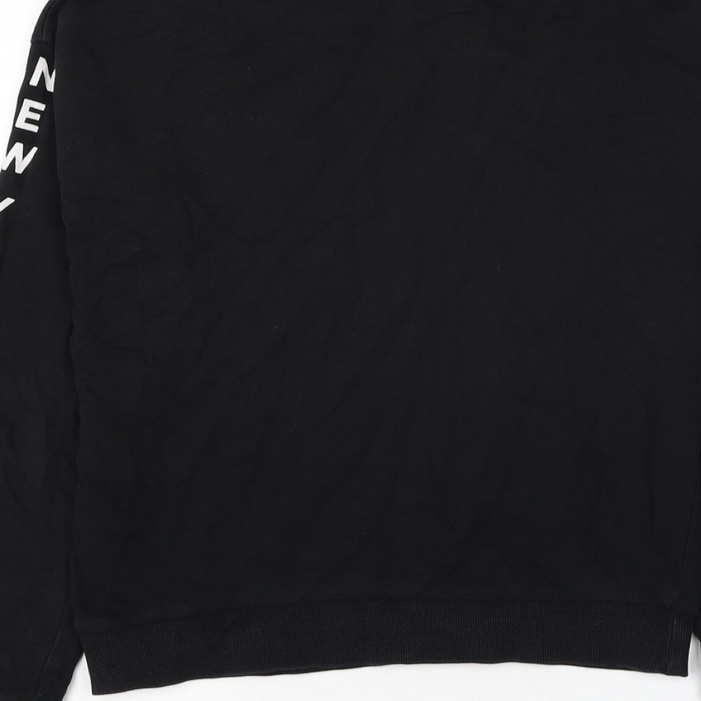 Divided by H&M Womens Black Cotton Pullover Sweatshirt Size XS Pullover - N.Y.C U.S.A