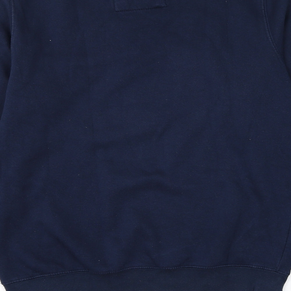 Pull&Bear Womens Blue Cotton Pullover Sweatshirt Size S Pullover - Vanished