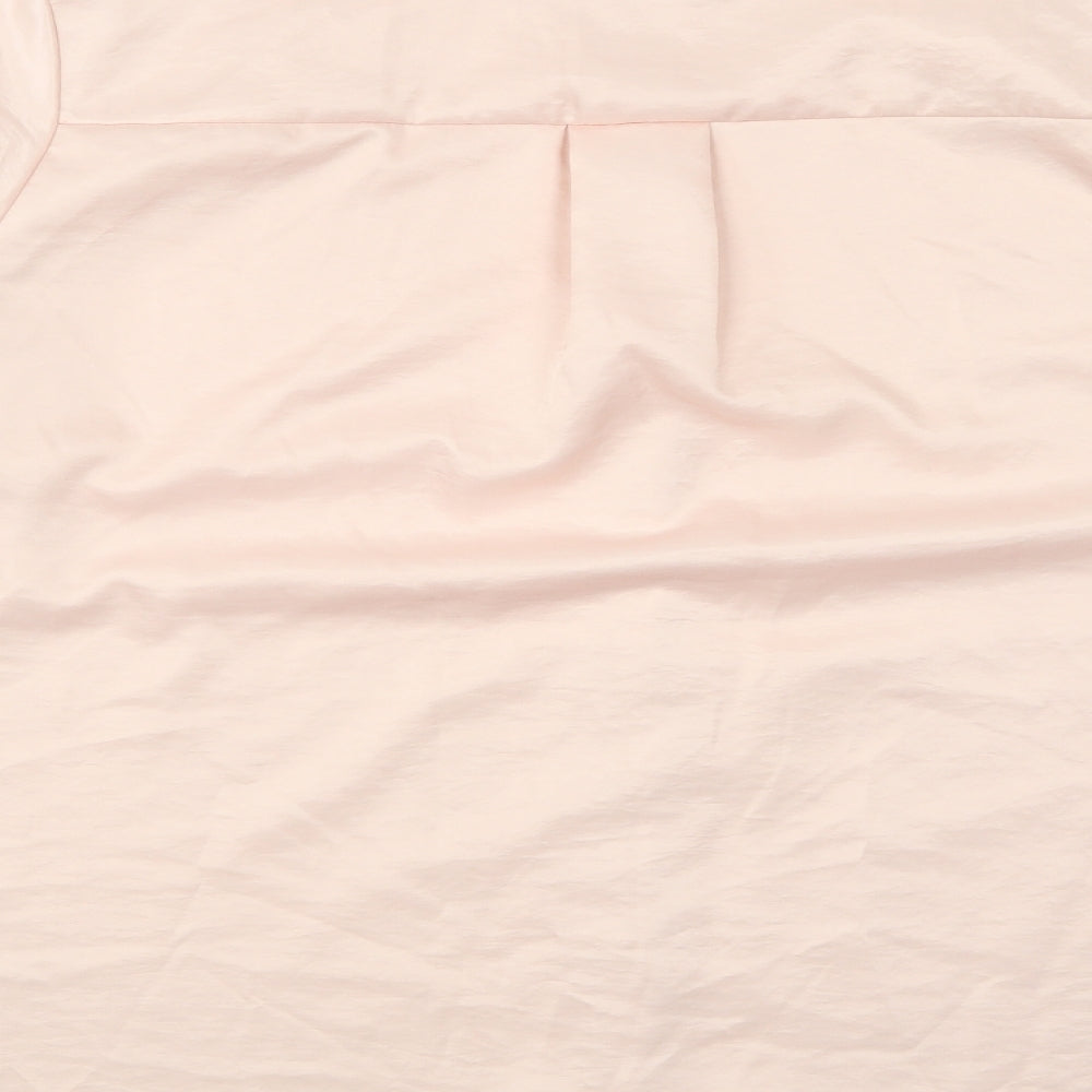 Gerard Womens Pink Polyester Basic Button-Up Size 18 V-Neck