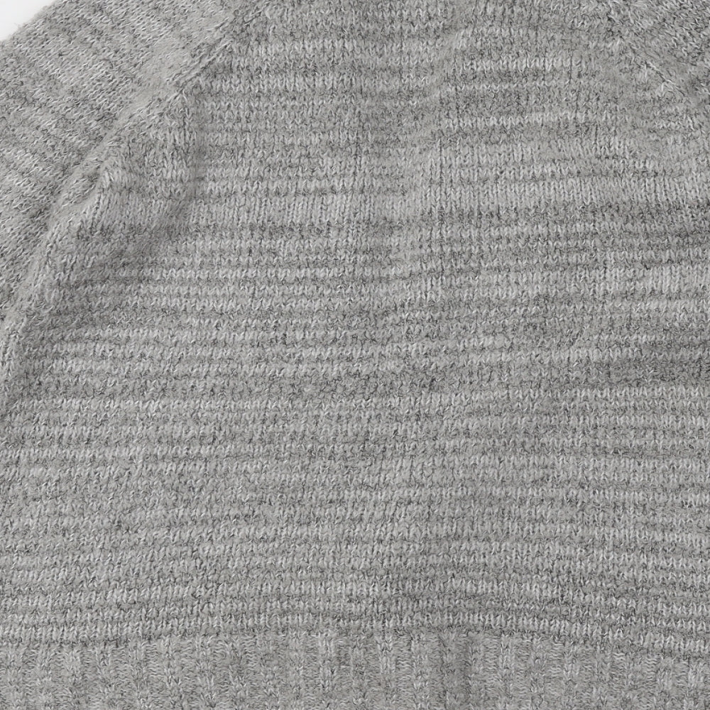 Cherokee Womens Grey Collared Acrylic Cardigan Jumper Size 12
