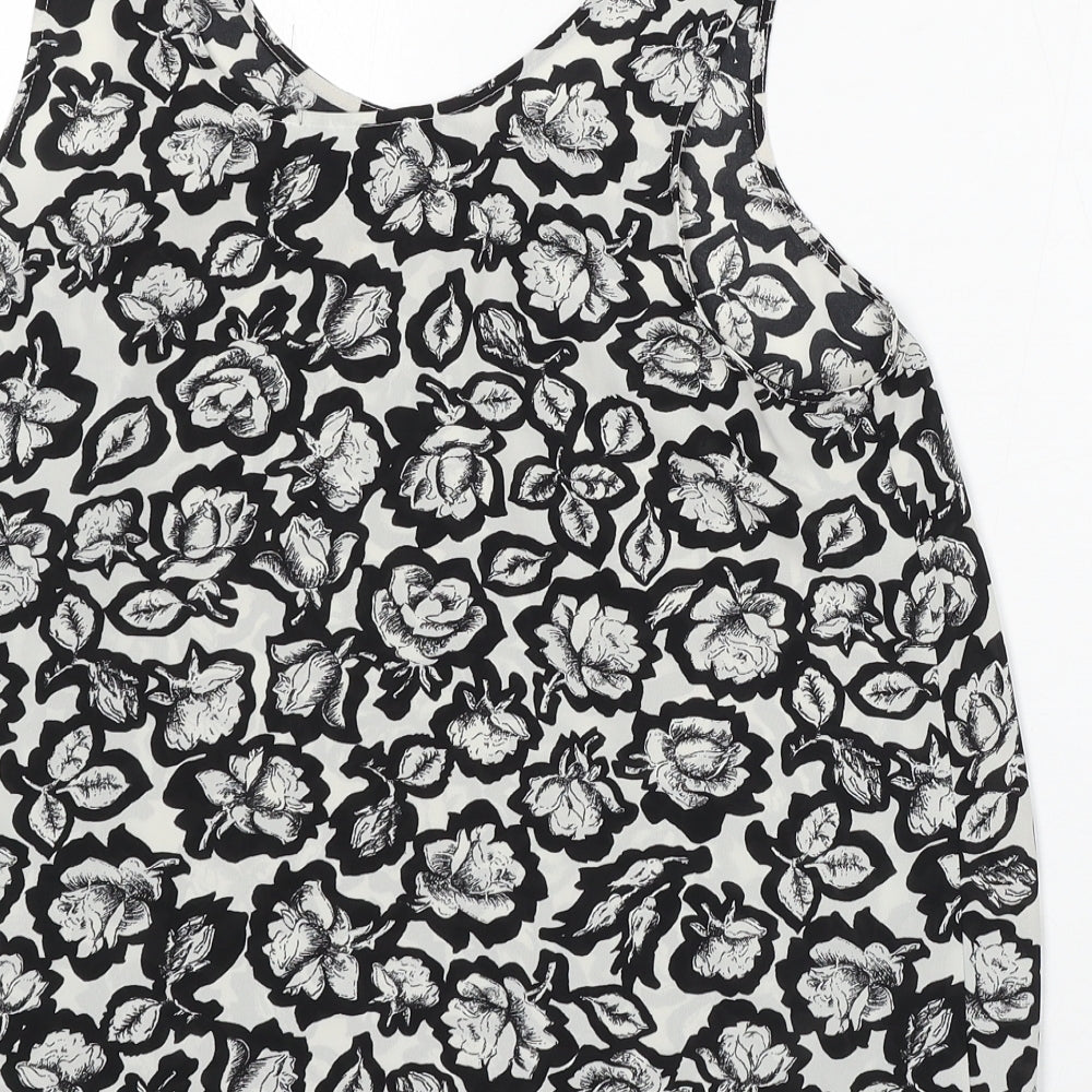 Atmosphere Womens Multicoloured Floral Viscose Basic Tank Size 12 Round Neck