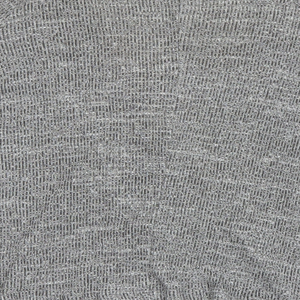 River Island Womens Grey V-Neck Viscose Wrap Jumper Size 8