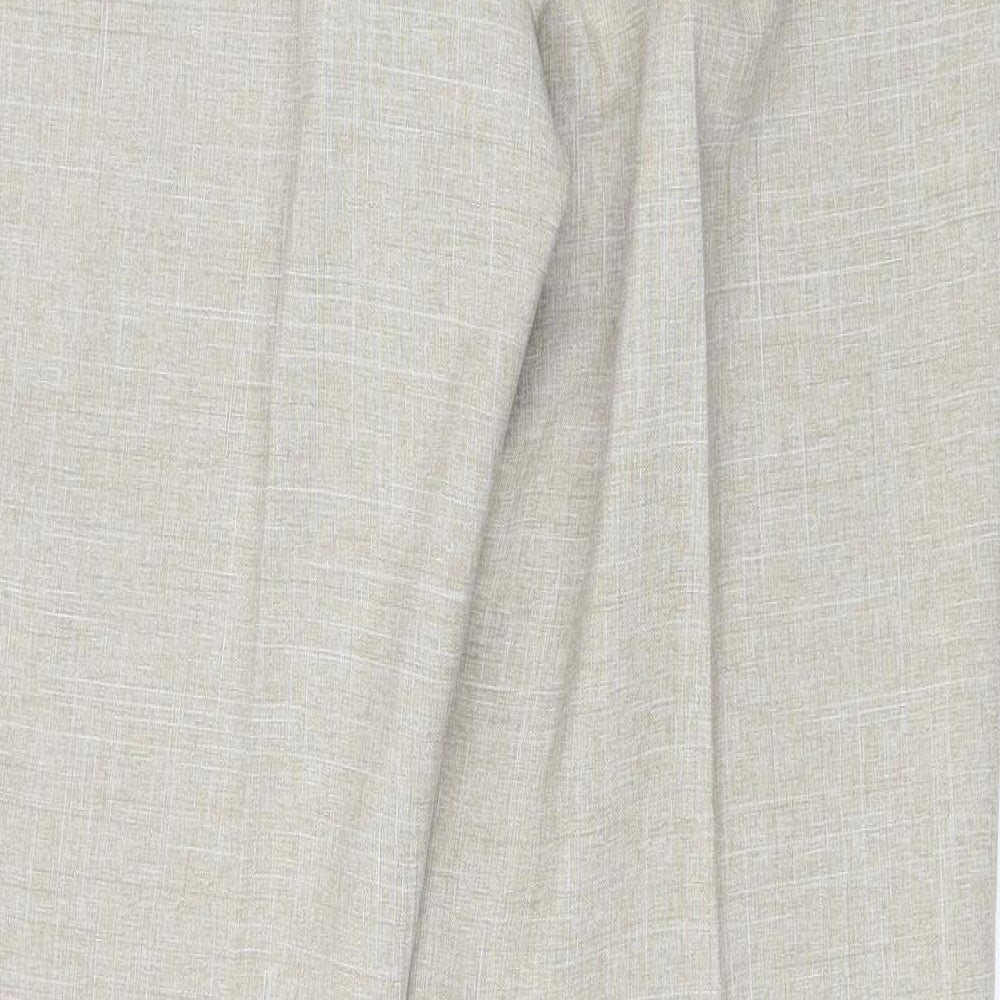 Dorothy Perkins Womens Beige Polyester Trousers Size 14 L27.5 in Regular Zip