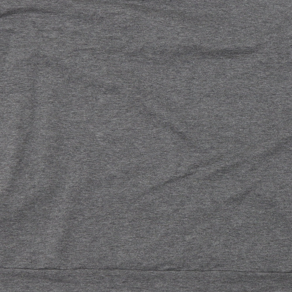 Preworn Womens Grey Polyester Basic T-Shirt Size M Round Neck