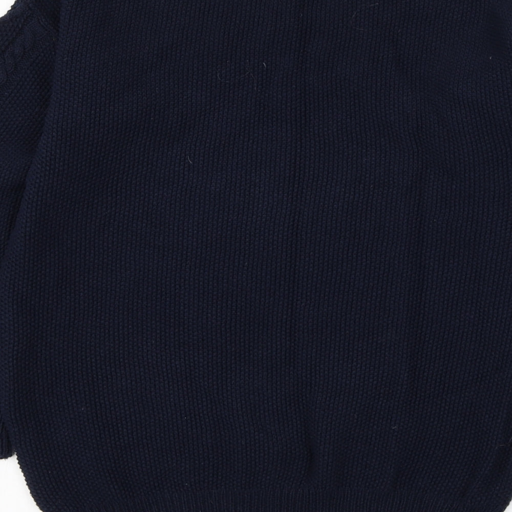 Code Collection Mens Blue Round Neck Polyester Pullover Jumper Size M