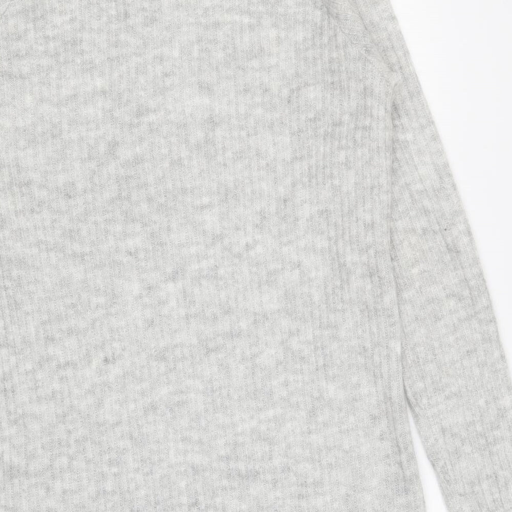 Only Womens Grey Round Neck Polyester Pullover Jumper Size XS