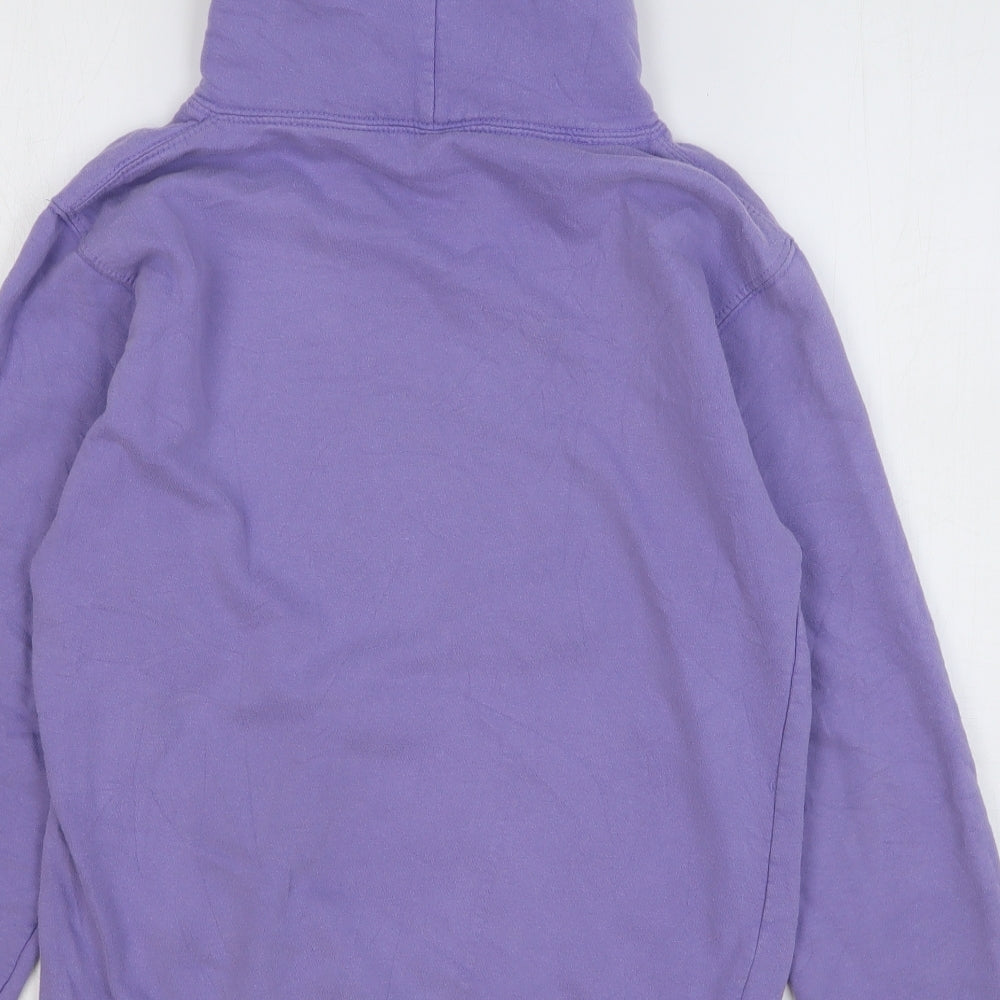 Awdis Womens Purple Cotton Pullover Hoodie Size S Pullover