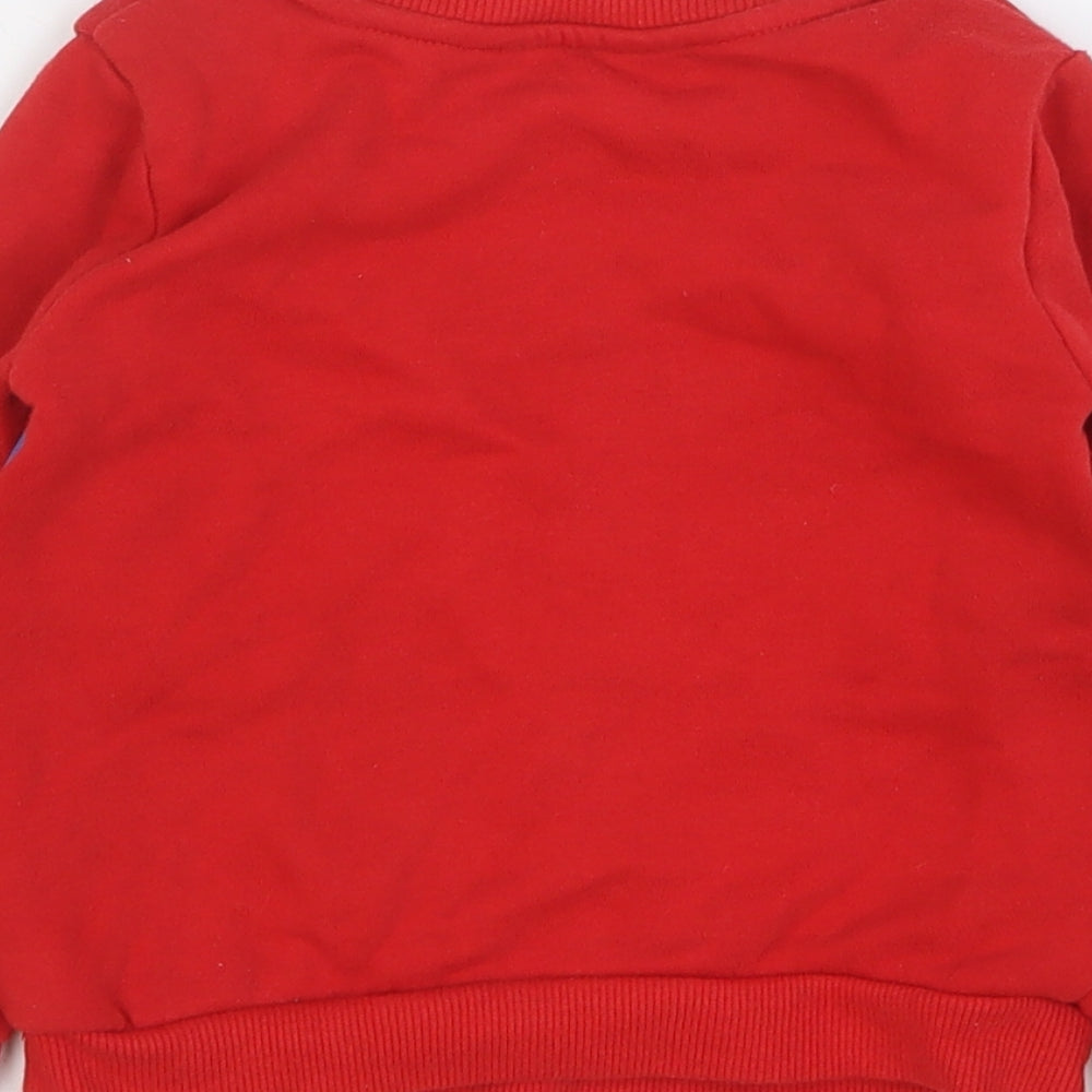 Primark Boys Red Cotton Pullover Sweatshirt Size 2-3 Years Pullover - Monster