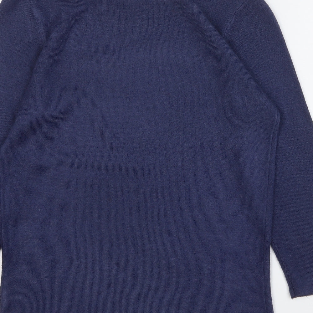 Store Twenty One Womens Blue Round Neck Acrylic Pullover Jumper Size 10