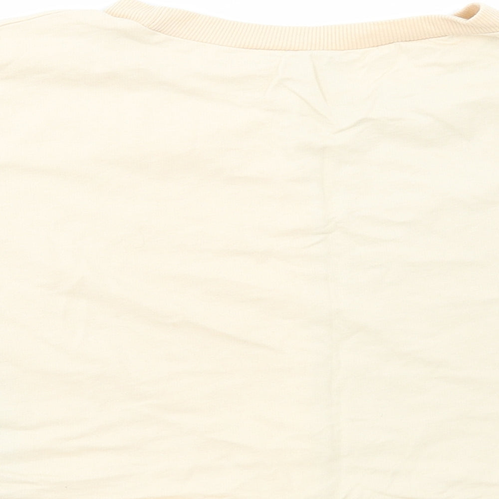 SHEIN Womens Multicoloured Colourblock Cotton Cropped T-Shirt Size M Round Neck