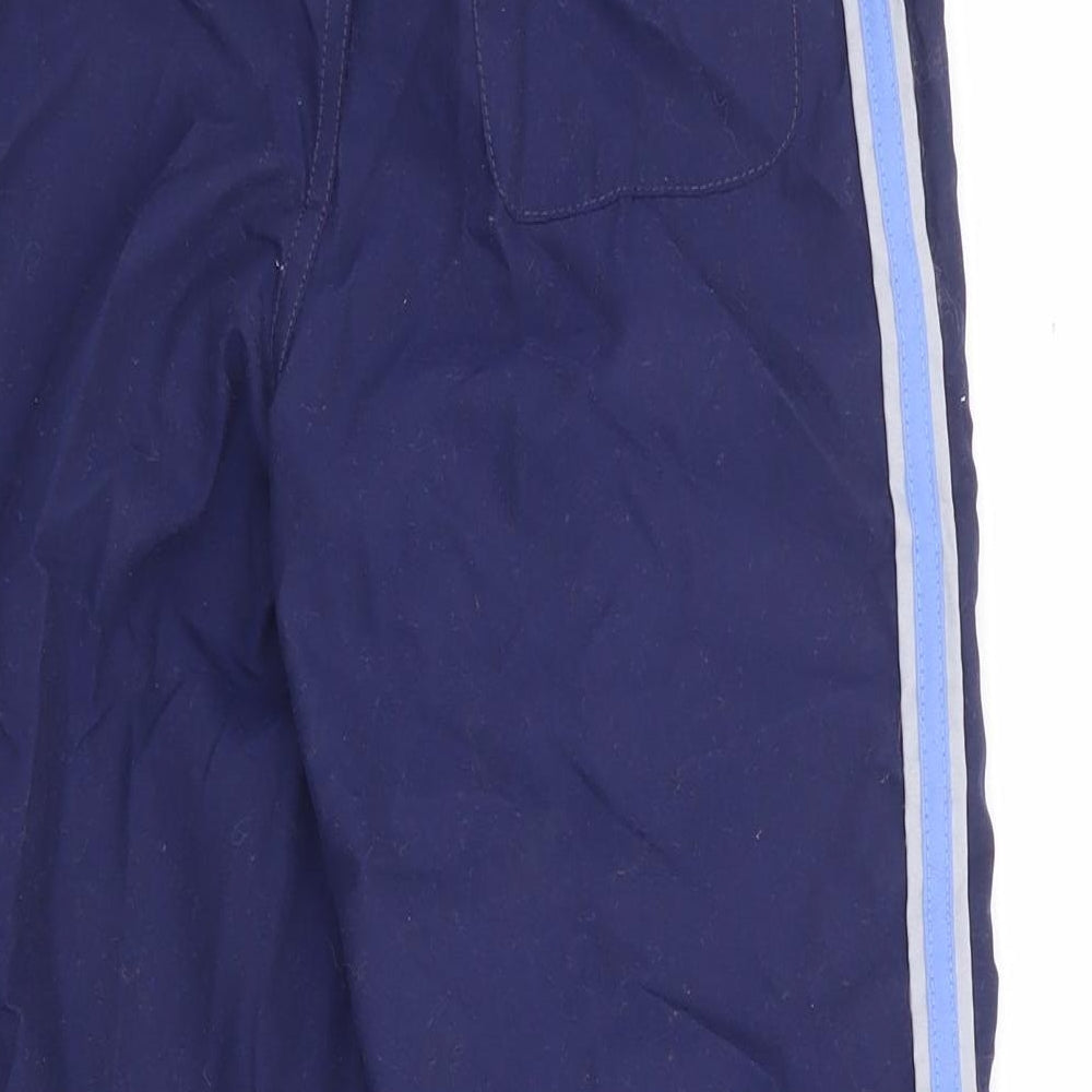 Sproggs Boys Blue Polyester Jogger Trousers Size 5-6 Years Regular Hook & Loop