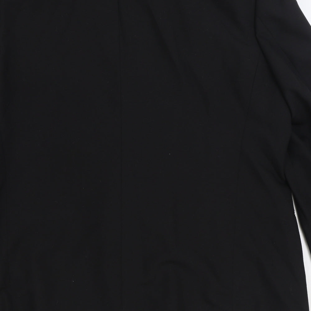 C&A Mens Black Polyester Jacket Suit Jacket Size 44