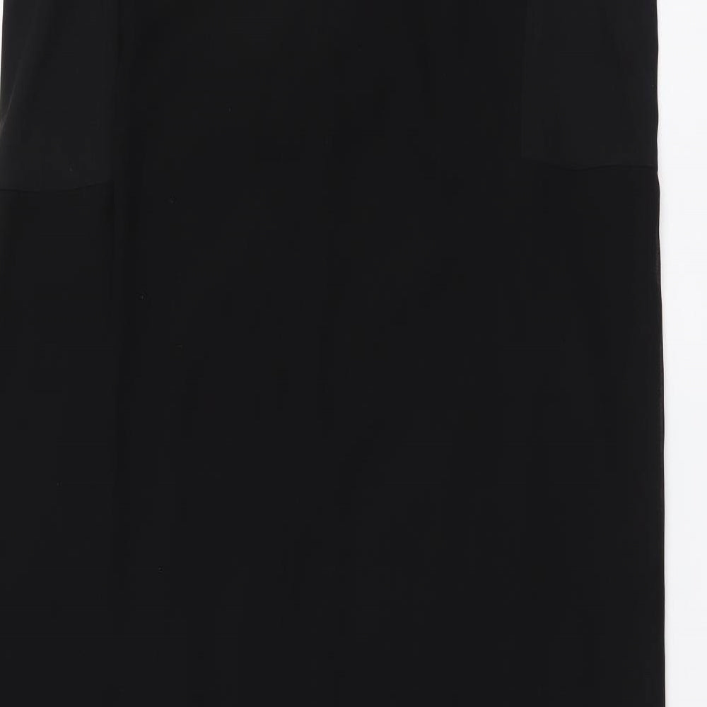 H&M Womens Black Polyester A-Line Size 16 Round Neck Pullover