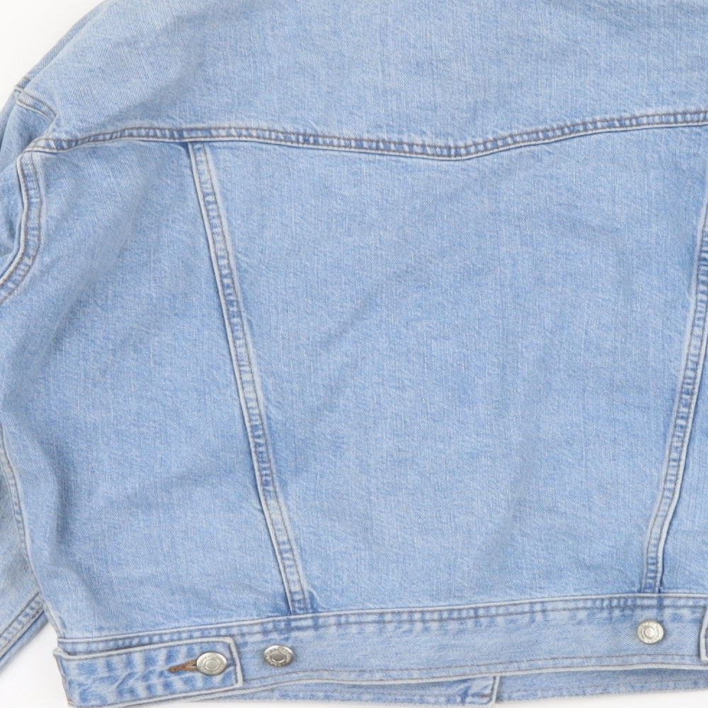 Topshop Womens Blue Jacket Size 6 Button