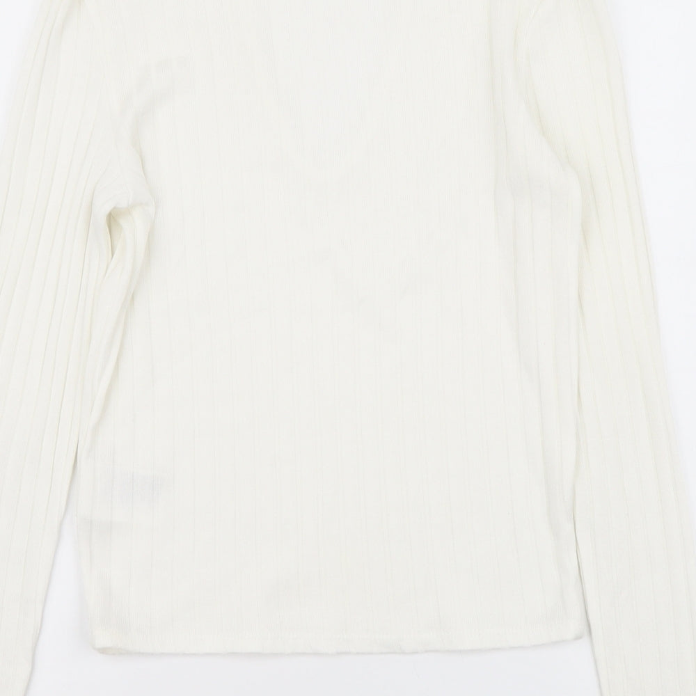 H&M Womens Ivory Polyester Basic Blouse Size S Halter
