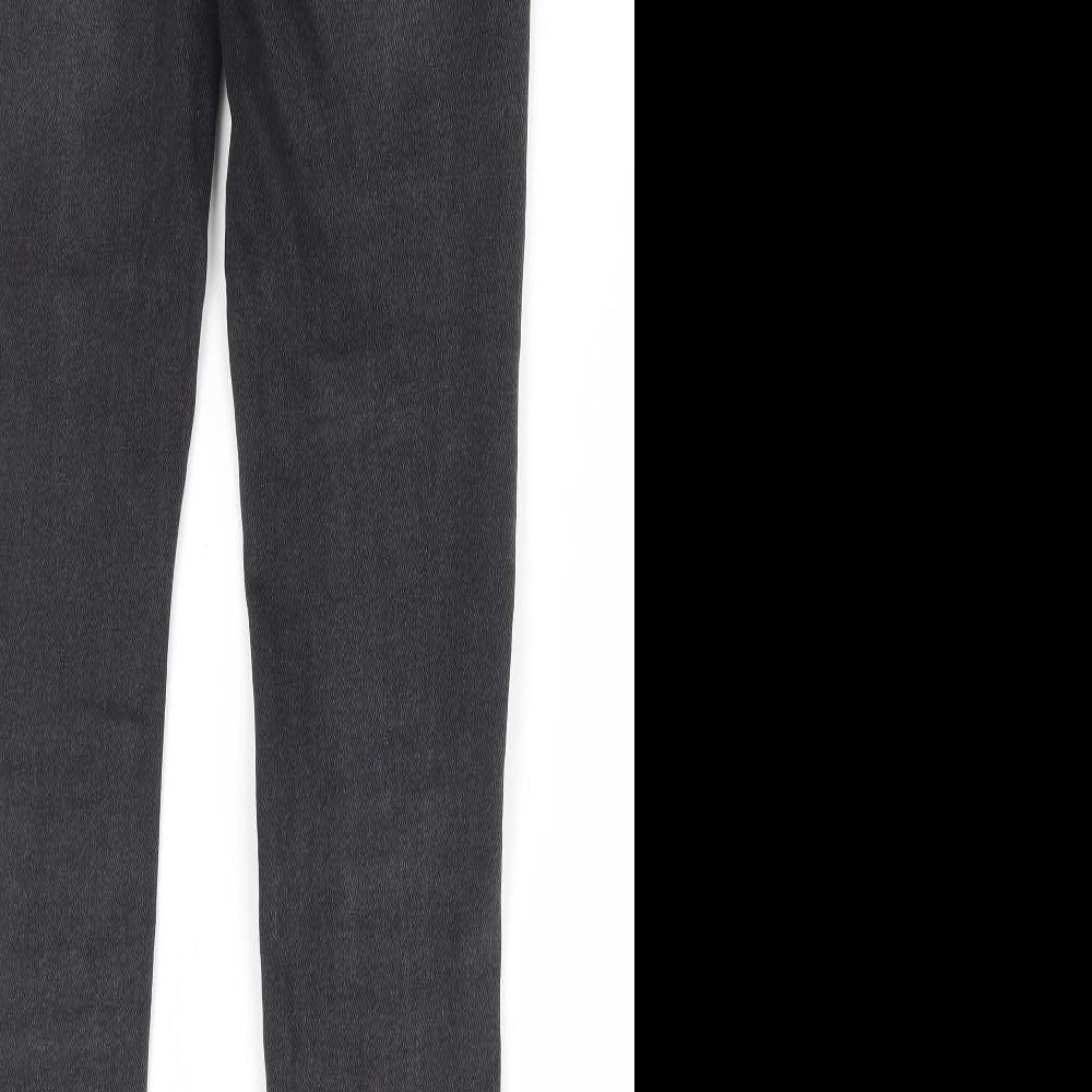 Next Womens Black Cotton Skinny Jeans Size 6 L29 in Regular Zip