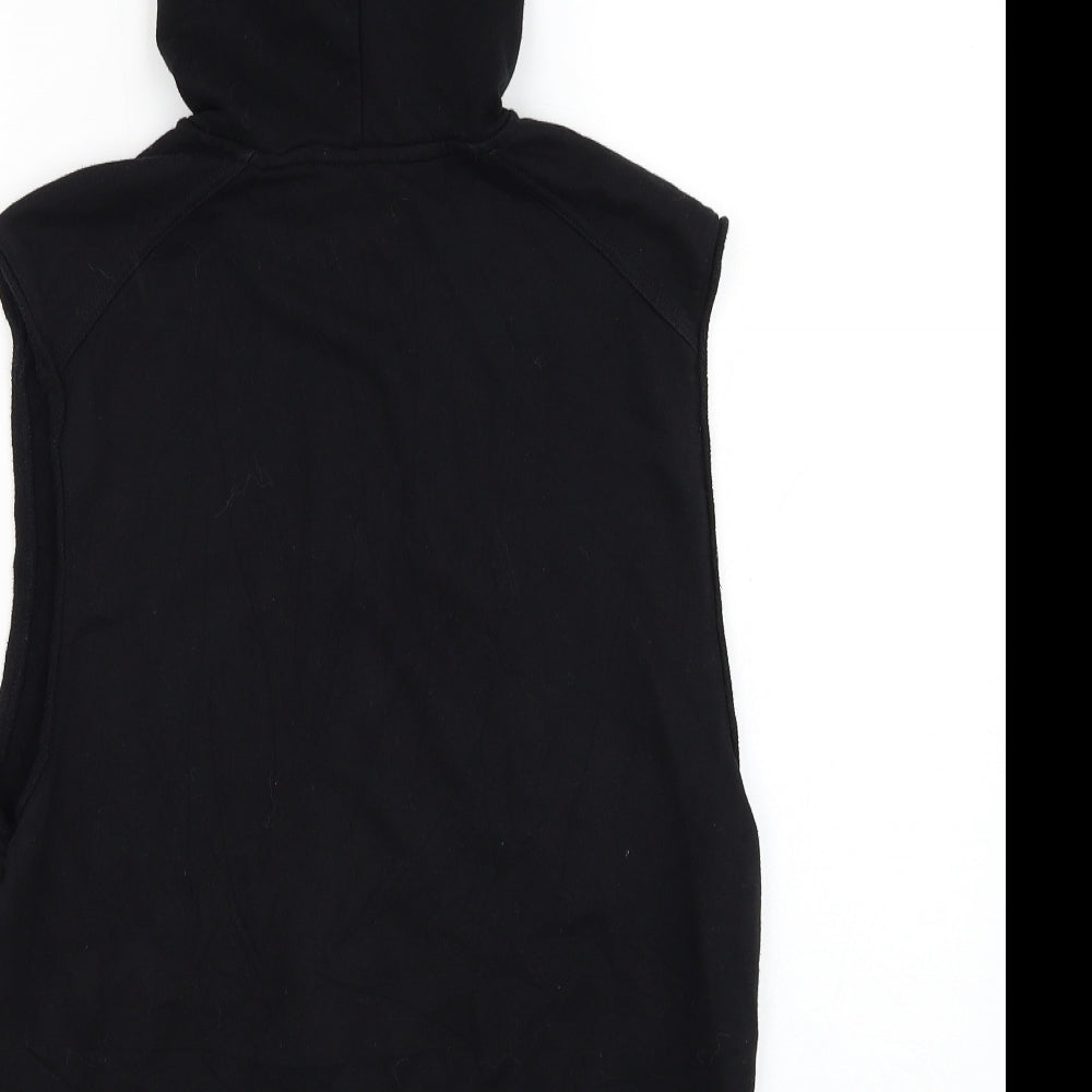 Divided by H&M Womens Black Cotton Vest Sweatshirt Size S Zip