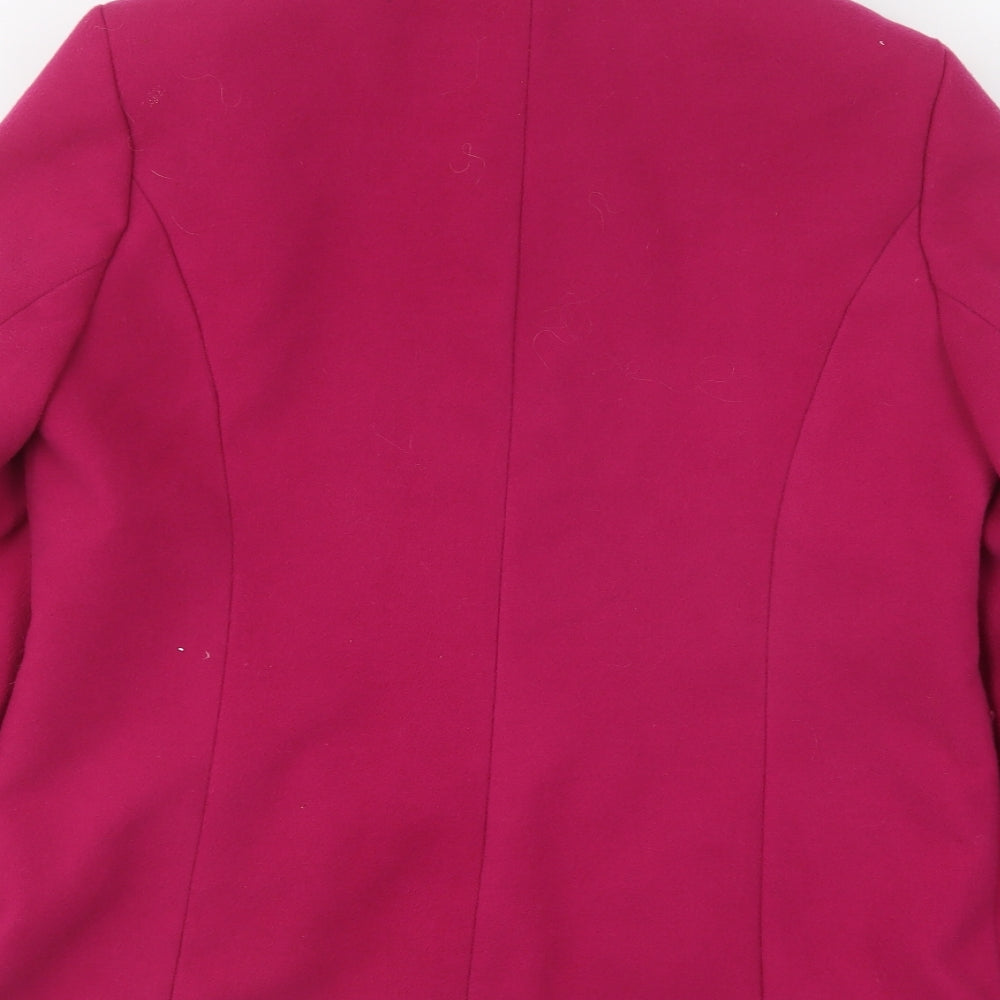 Gerard Womens Pink Overcoat Coat Size 14 Zip