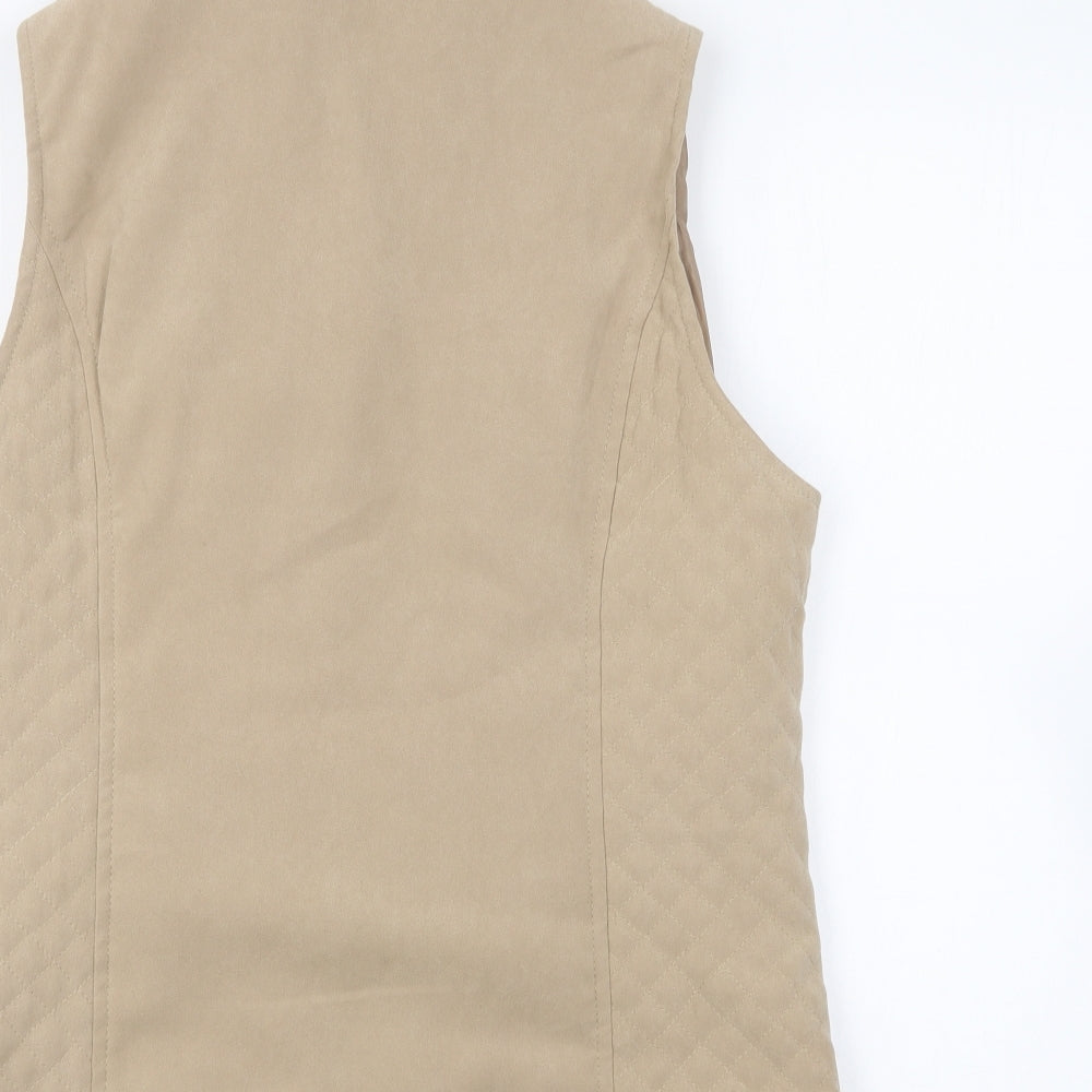 EWM Mens Beige Gilet Jacket Size S Zip