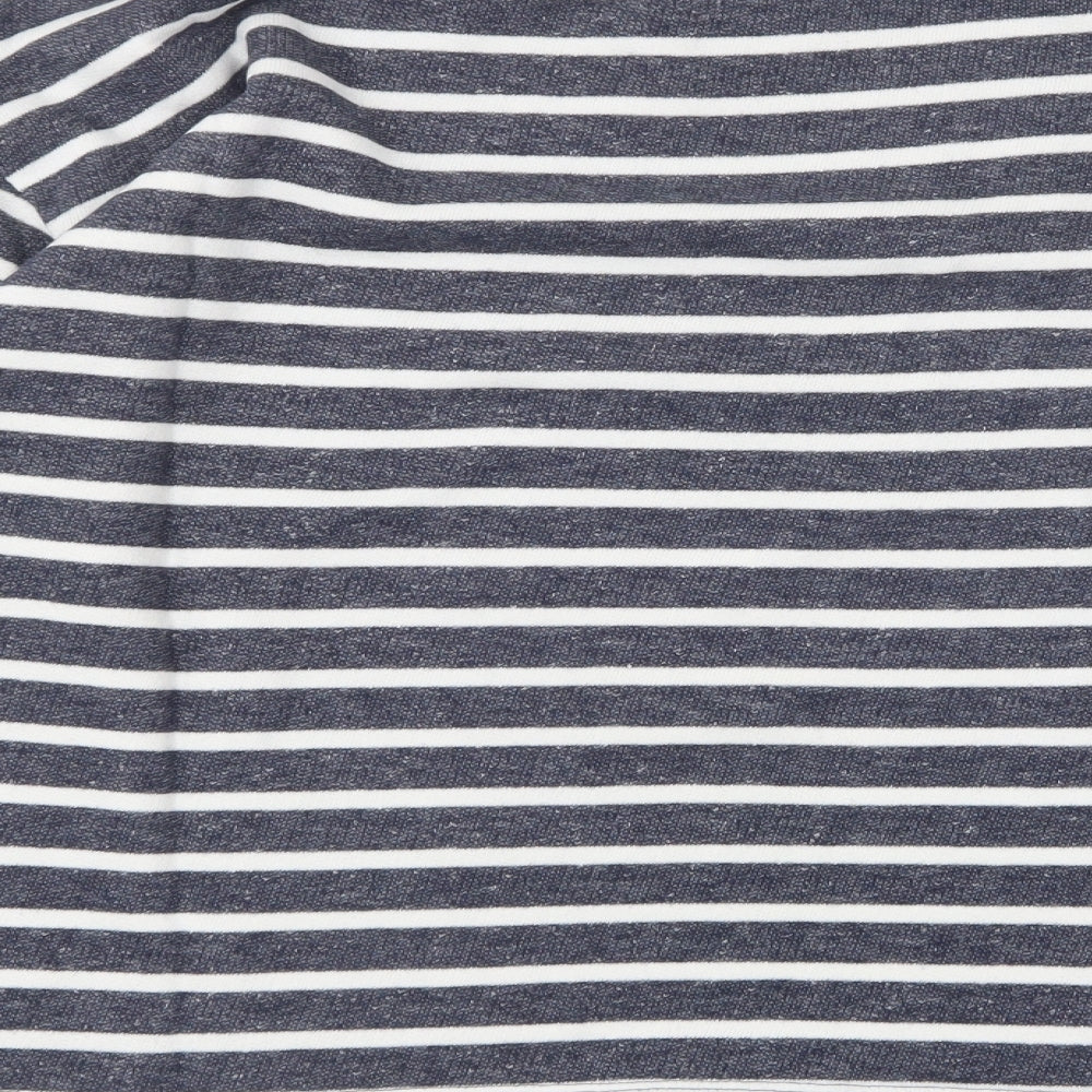 Dunnes Stores Womens Blue Striped Polyester Pullover Sweatshirt Size M Pullover