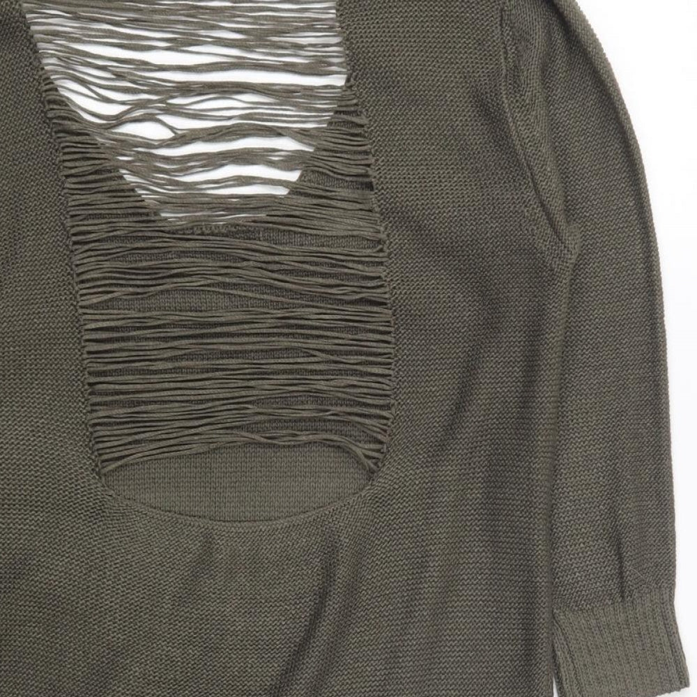 Atmosphere Womens Green Round Neck Acrylic Pullover Jumper Size 18