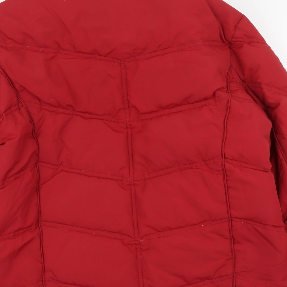 Power Down Series Womens Red Jacket Coat Size M Zip