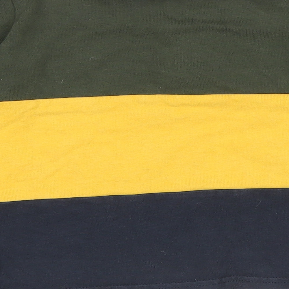 Next Boys Multicoloured Colourblock Cotton Pullover Casual Size 5 Years Collared Button