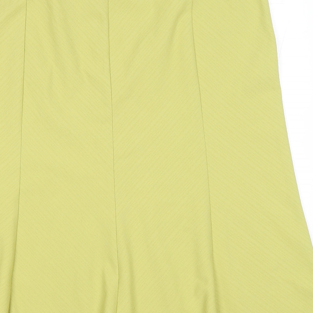 BM Womens Green Polyester Flare Skirt Size 20 Drawstring