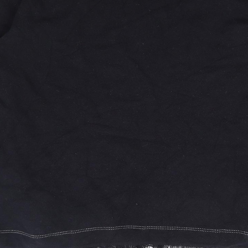 Topshop Womens Black 100% Cotton Pullover Sweatshirt Size 12 Pullover