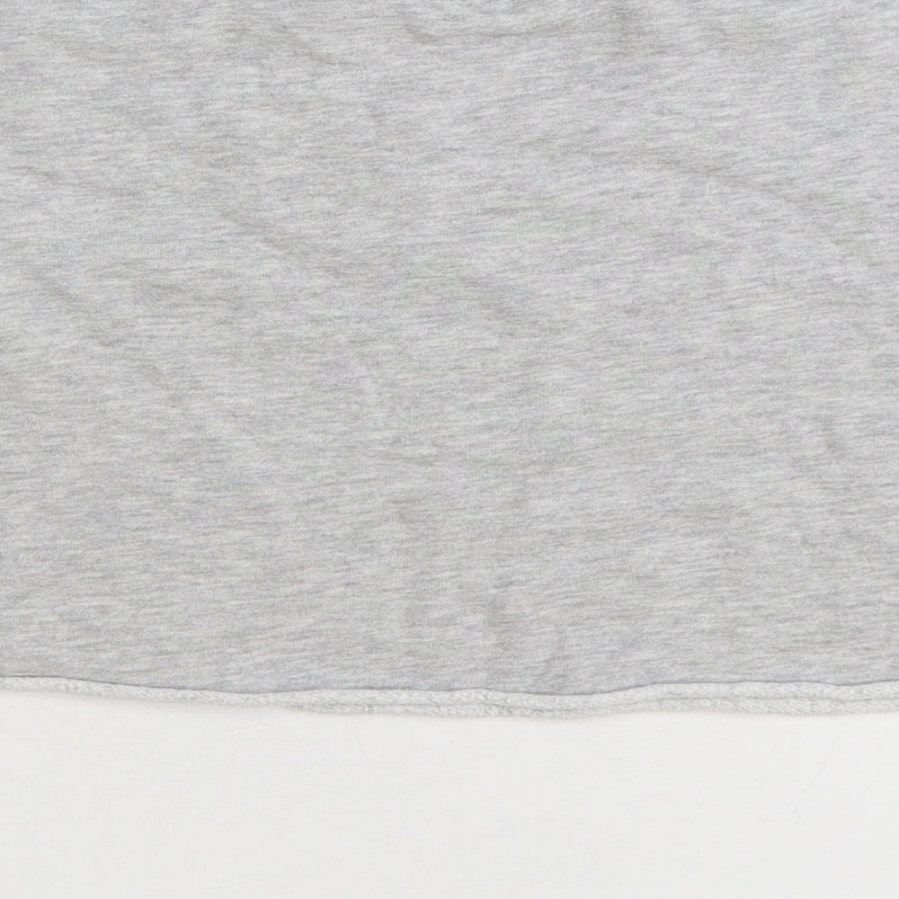 NEXT Girls Grey Cotton Pullover Sweatshirt Size 8 Years Pullover - Unicorn Cropped
