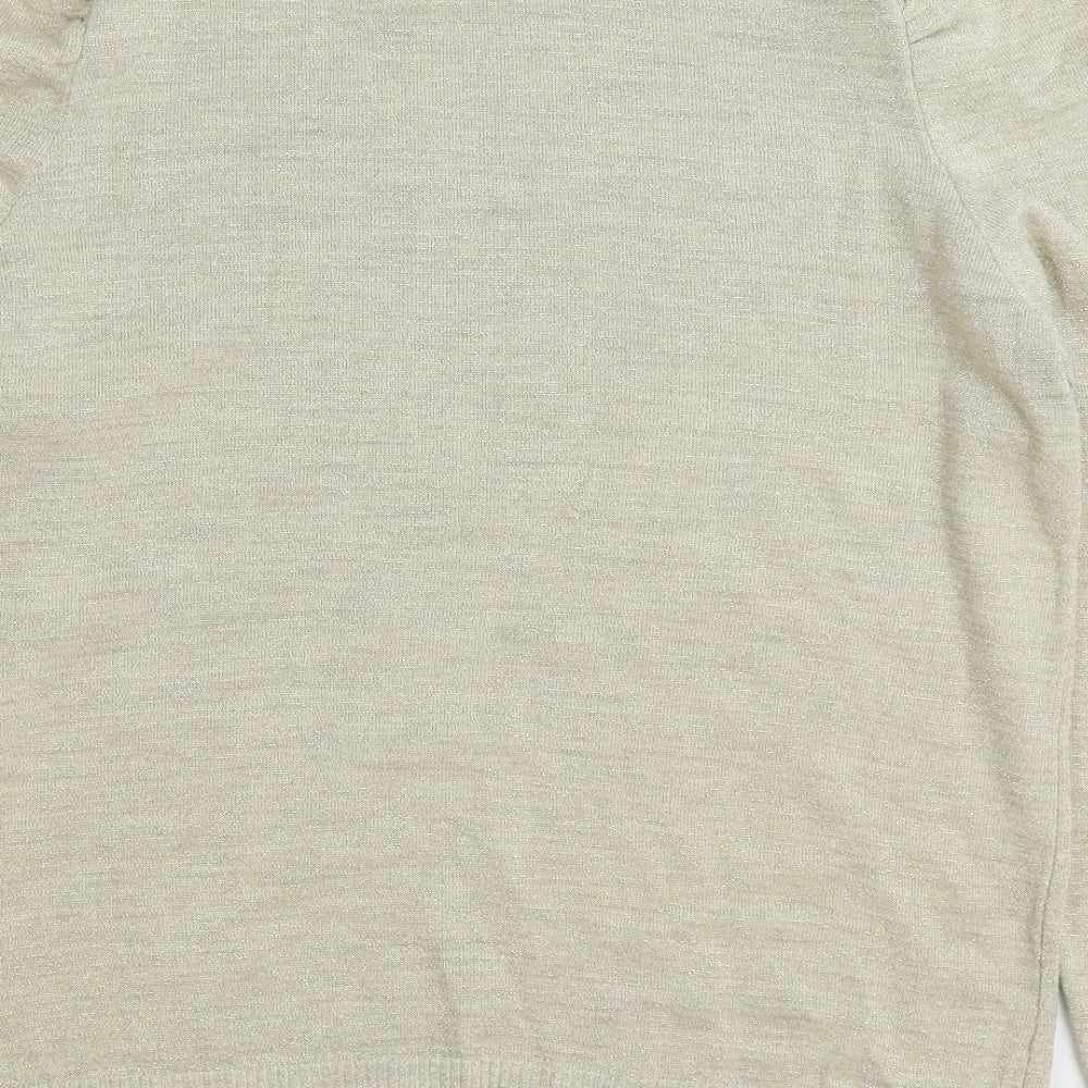 Matalan Womens Beige Round Neck Acrylic Pullover Jumper Size 18