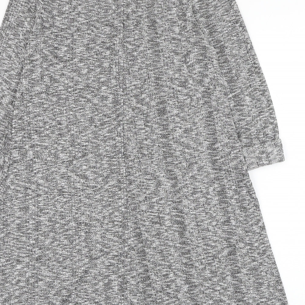 New Look Womens Grey Round Neck Polyester Pullover Jumper Size 14