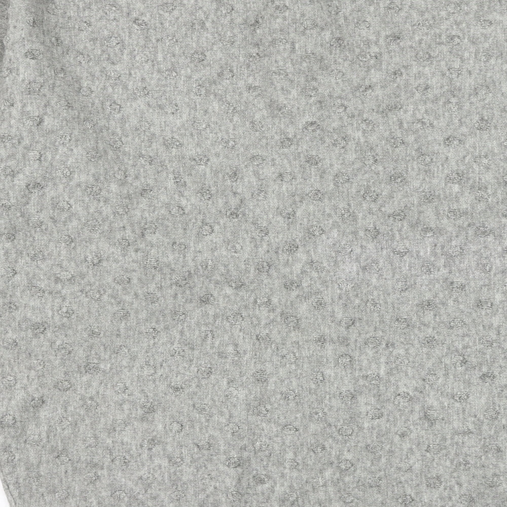 Apricot Womens Grey Round Neck Polka Dot Polyester Pullover Jumper Size M