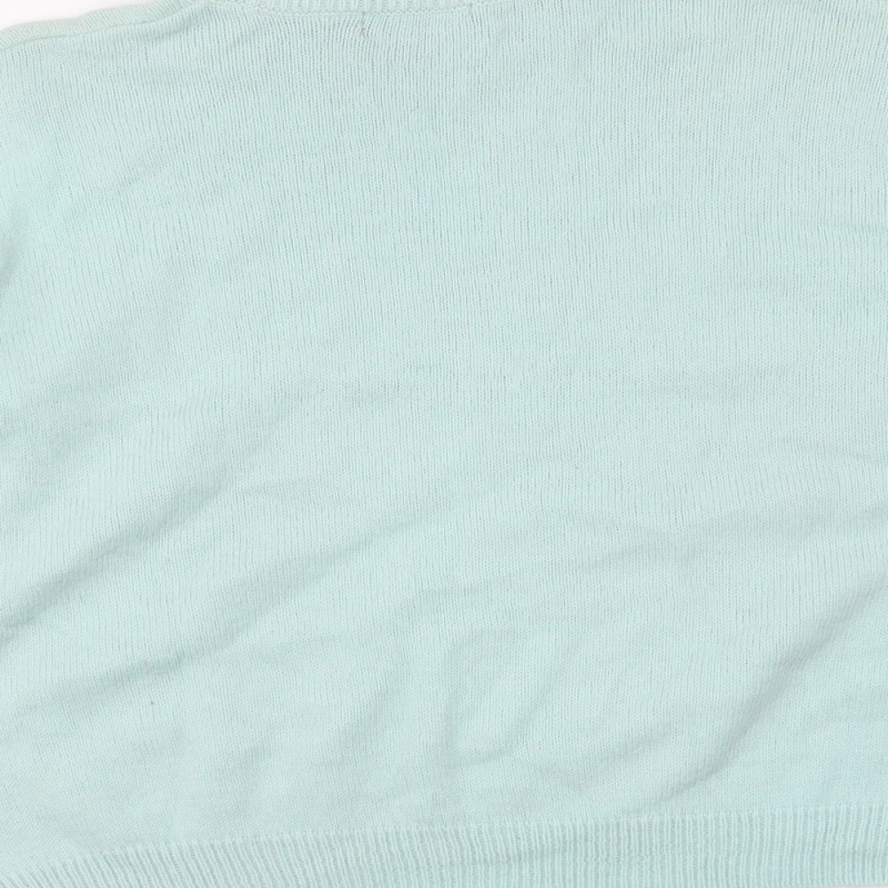 New Look Womens Green High Neck Nylon Pullover Jumper Size 14