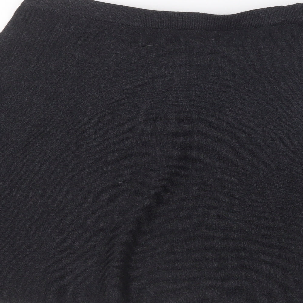 Tahari Womens Grey Acrylic Skater Skirt Size S