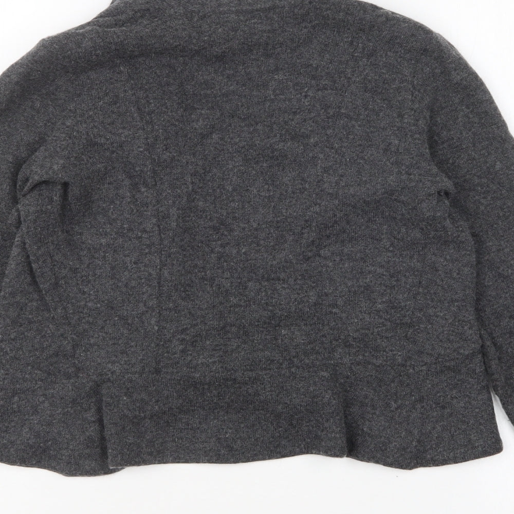 H&M Womens Grey V-Neck Acrylic Cardigan Jumper Size XS