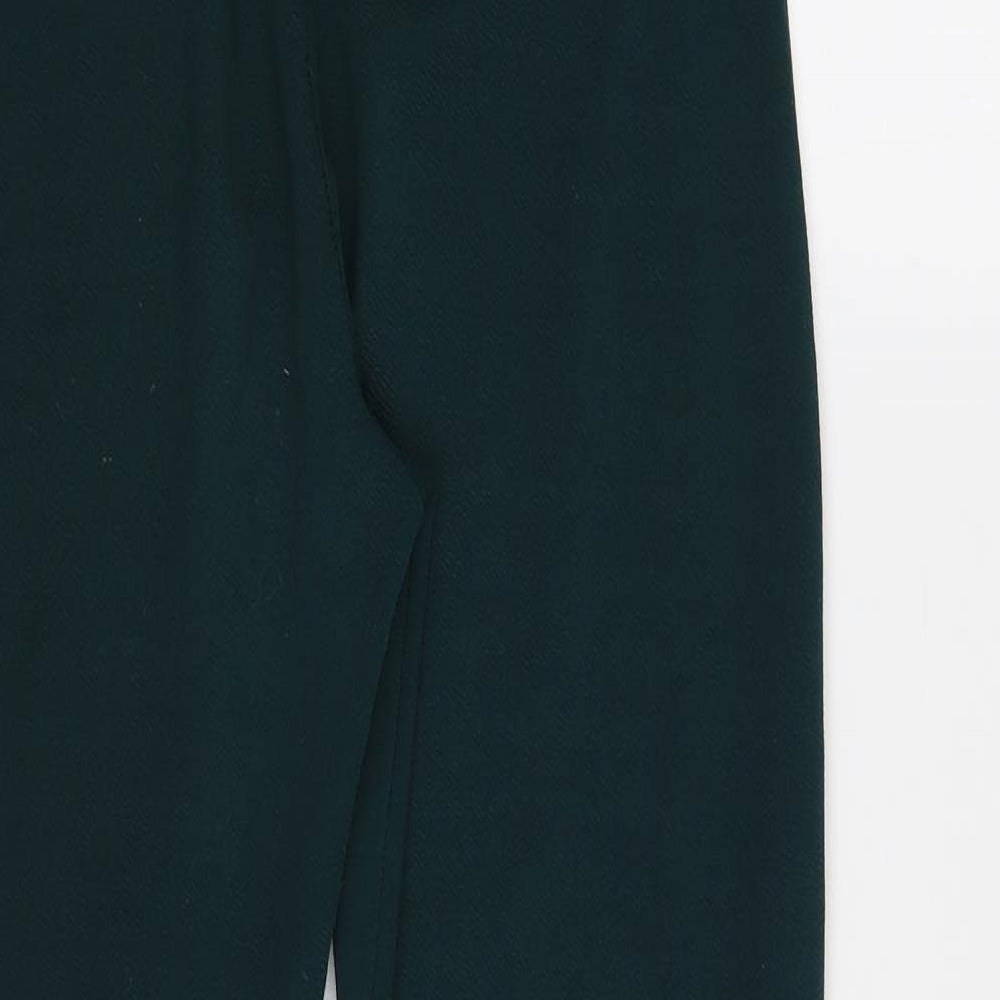 PRETTYLITTLETHING Womens Green Polyester Trousers Size 8 L27 in Regular Buckle
