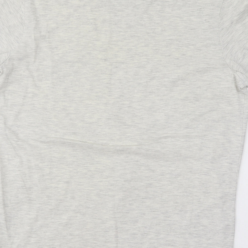 72 Lord St Womens Grey Cotton Basic T-Shirt Size M Round Neck