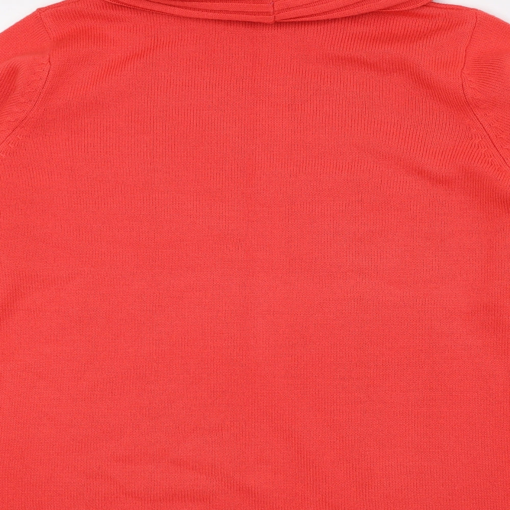 Essential Womens Pink Roll Neck Acrylic Pullover Jumper Size 16 - Size 16/18