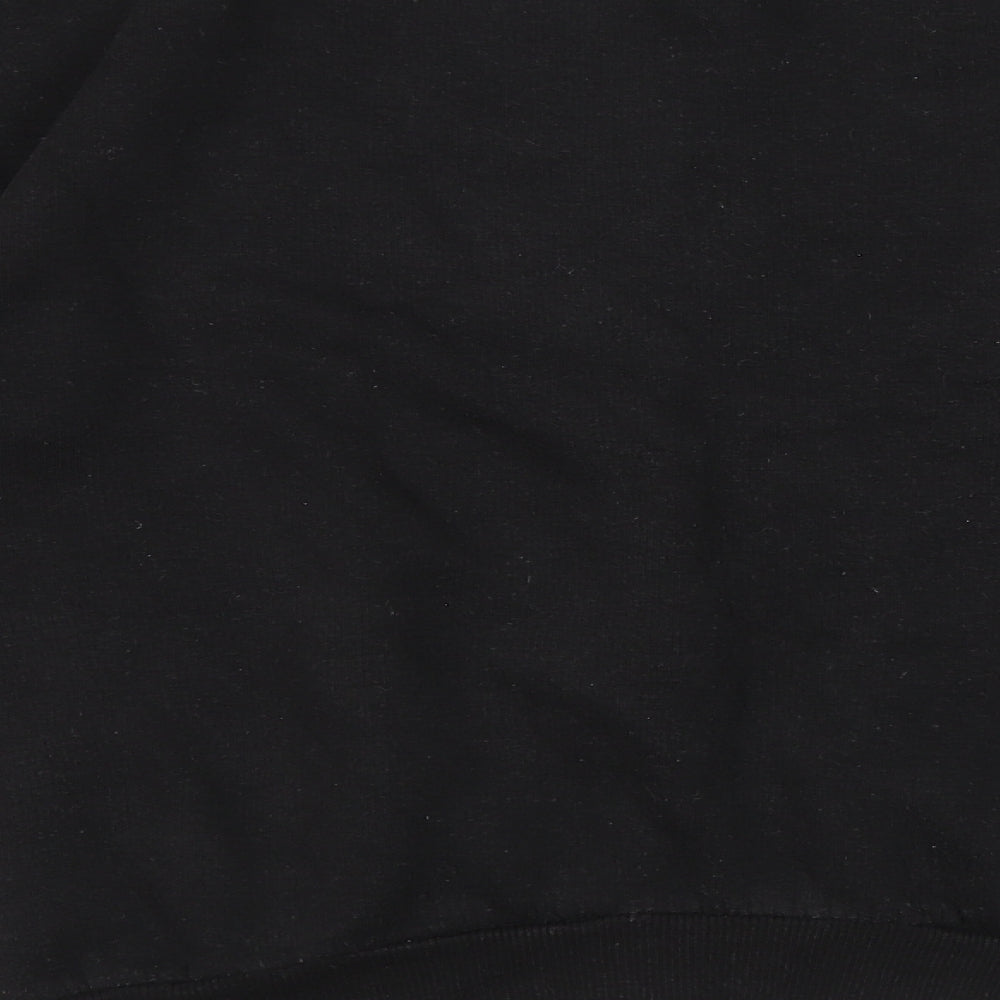 Boohoo Womens Black Polyester Pullover Sweatshirt Size 8 Pullover