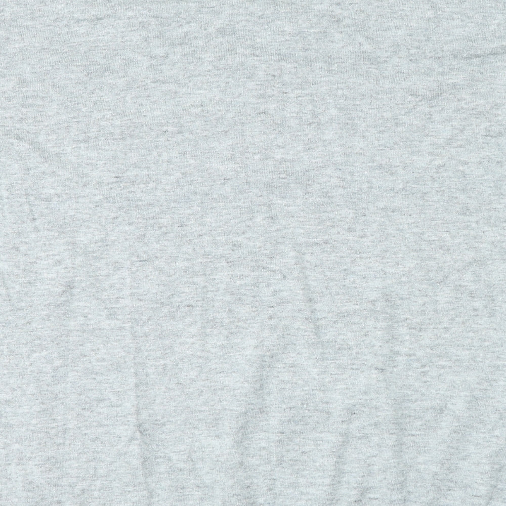 Principles Womens Grey V-Neck Nylon Pullover Jumper Size 16