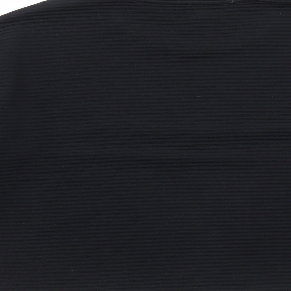 NEXT Womens Black Round Neck Polyester Pullover Jumper Size 14 - Ribbed