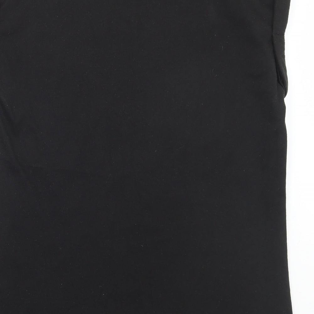 Original Essentials Womens Black Polyester Basic T-Shirt Size S Round Neck - Celfie