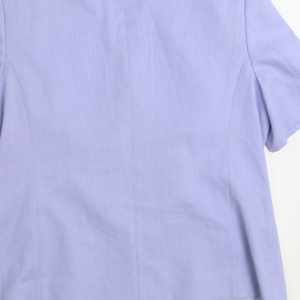 Gelco Womens Blue Jacket Blazer Size 20 Button - Short Sleeve