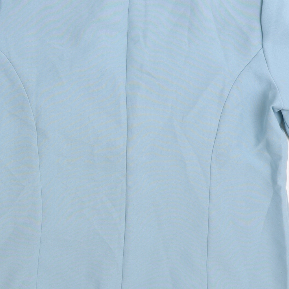 Deanes Womens Blue Jacket Blazer Size 14 Button