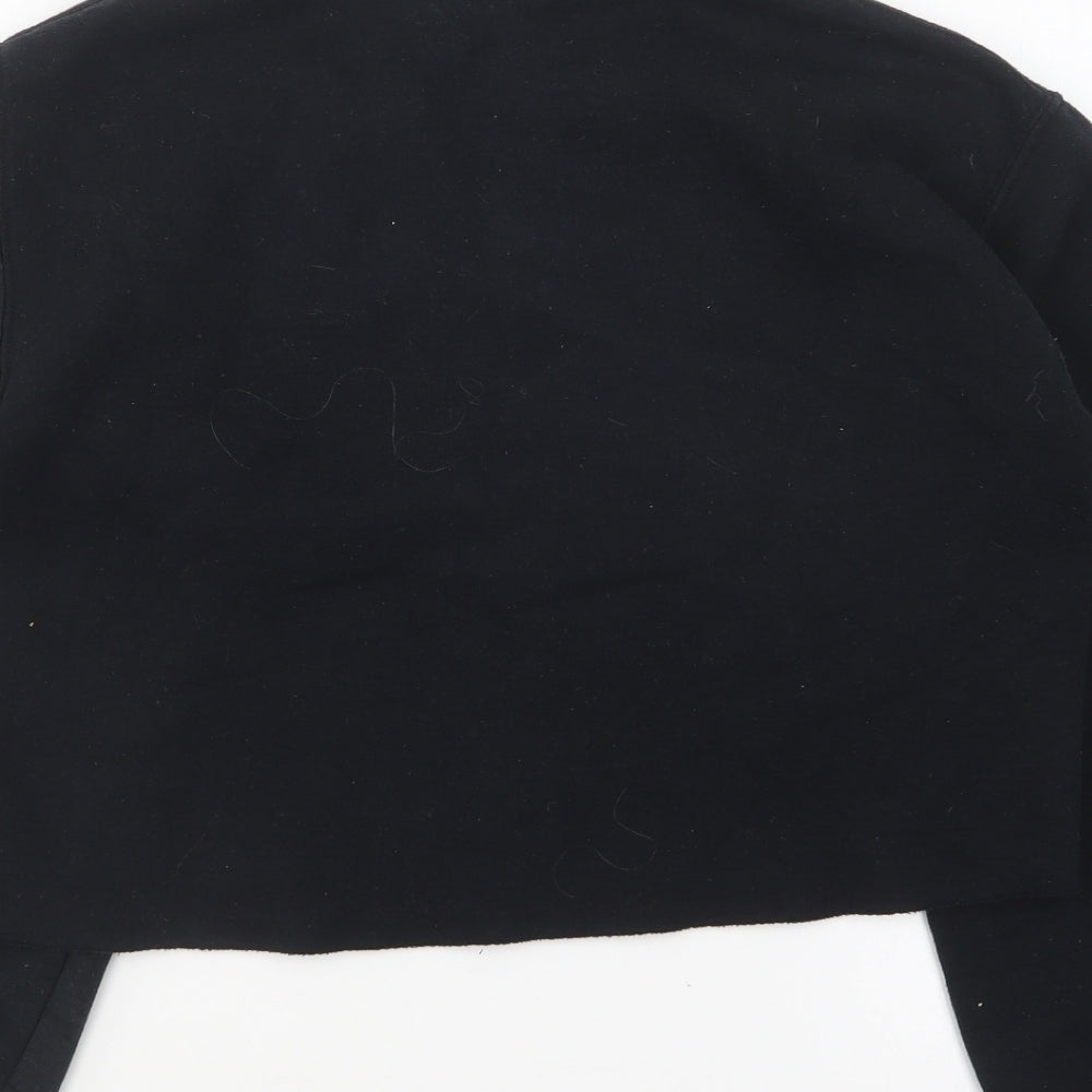 Topshop Womens Black Cotton Pullover Sweatshirt Size S Pullover - Darling