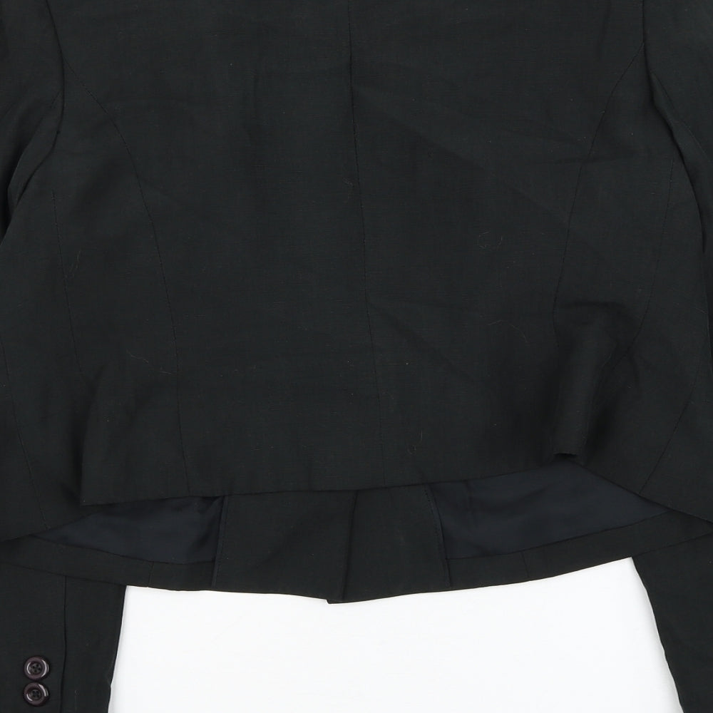 Preworn Womens Black Jacket Blazer Size M Button